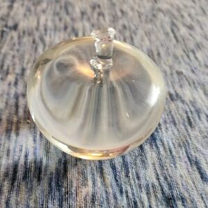 Clear glass apple